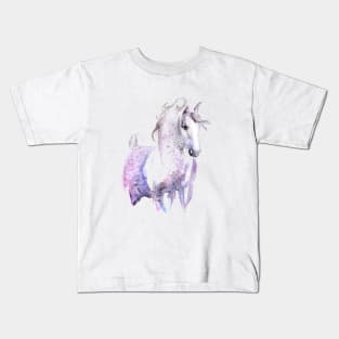 Dappled Arabian Horse in Amethyst Kids T-Shirt